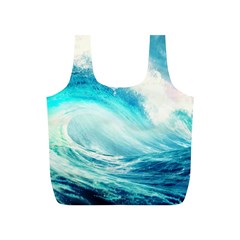 Tsunami Waves Ocean Sea Nautical Nature Water 8 Full Print Recycle Bag (s) by Jancukart