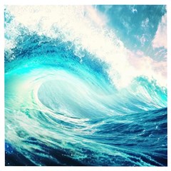 Tsunami Waves Ocean Sea Nautical Nature Water 8 Wooden Puzzle Square