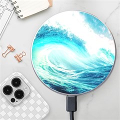 Tsunami Waves Ocean Sea Nautical Nature Water 8 Wireless Fast Charger(white) by Jancukart