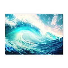 Tsunami Waves Ocean Sea Nautical Nature Water 8 Crystal Sticker (a4) by Jancukart