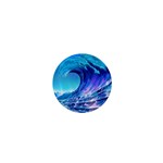 Tsunami Tidal Wave Ocean Waves Sea Nature Water 2 1  Mini Buttons Front