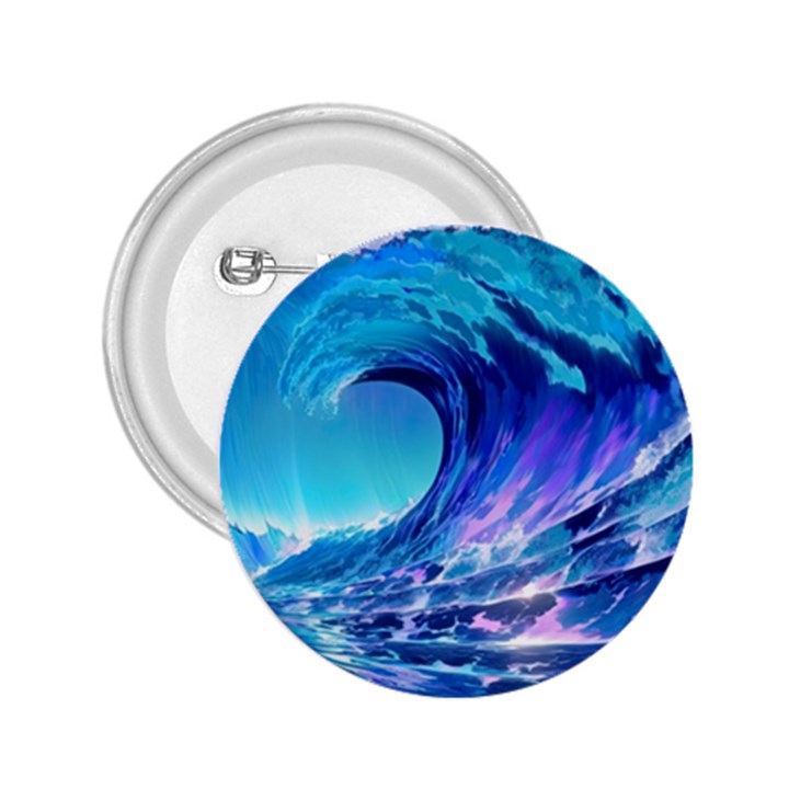 Tsunami Tidal Wave Ocean Waves Sea Nature Water 2 2.25  Buttons