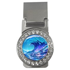 Tsunami Tidal Wave Ocean Waves Sea Nature Water 2 Money Clips (cz)  by Jancukart