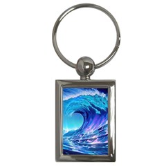 Tsunami Tidal Wave Ocean Waves Sea Nature Water 2 Key Chain (rectangle) by Jancukart