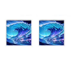 Tsunami Tidal Wave Ocean Waves Sea Nature Water 2 Cufflinks (square)