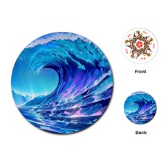 Tsunami Tidal Wave Ocean Waves Sea Nature Water 2 Playing Cards Single Design (round)