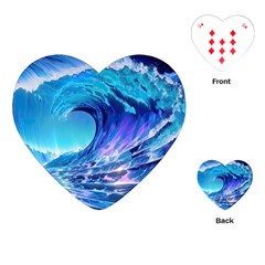 Tsunami Tidal Wave Ocean Waves Sea Nature Water 2 Playing Cards Single Design (heart)