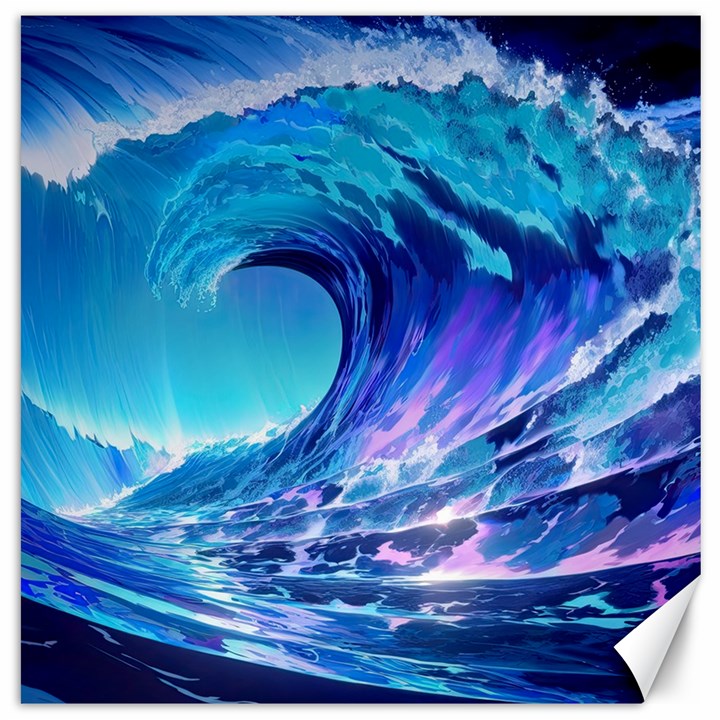 Tsunami Tidal Wave Ocean Waves Sea Nature Water 2 Canvas 20  x 20 