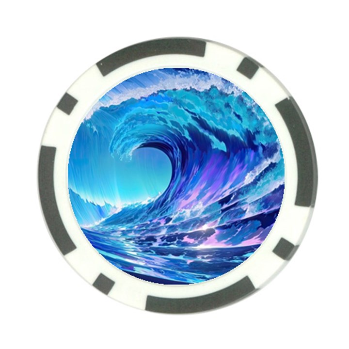 Tsunami Tidal Wave Ocean Waves Sea Nature Water 2 Poker Chip Card Guard (10 pack)