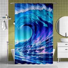 Tsunami Tidal Wave Ocean Waves Sea Nature Water 2 Shower Curtain 48  X 72  (small)  by Jancukart