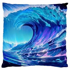 Tsunami Tidal Wave Ocean Waves Sea Nature Water 2 Large Cushion Case (two Sides) by Jancukart