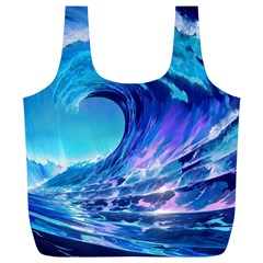 Tsunami Tidal Wave Ocean Waves Sea Nature Water 2 Full Print Recycle Bag (xl) by Jancukart