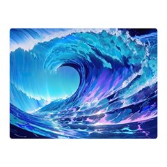 Tsunami Tidal Wave Ocean Waves Sea Nature Water 2 Two Sides Premium Plush Fleece Blanket (mini) by Jancukart