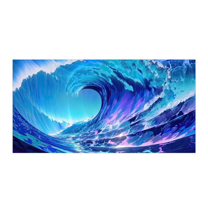 Tsunami Tidal Wave Ocean Waves Sea Nature Water 2 Satin Wrap 35  x 70 