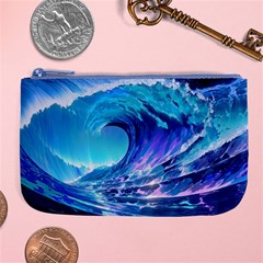 Tsunami Tidal Wave Ocean Waves Sea Nature Water 2 Large Coin Purse by Jancukart