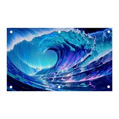 Tsunami Tidal Wave Ocean Waves Sea Nature Water 2 Banner And Sign 5  X 3  by Jancukart