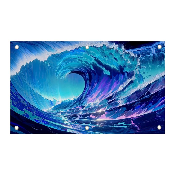 Tsunami Tidal Wave Ocean Waves Sea Nature Water 2 Banner and Sign 5  x 3 