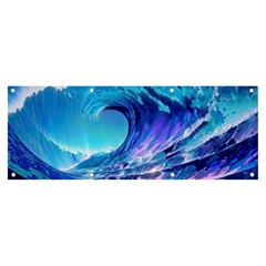 Tsunami Tidal Wave Ocean Waves Sea Nature Water 2 Banner And Sign 8  X 3  by Jancukart