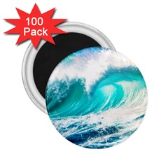 Tsunami Waves Ocean Sea Nautical Nature Water Blue Nature 2 25  Magnets (100 Pack) 