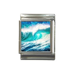 Tsunami Waves Ocean Sea Nautical Nature Water Blue Nature Italian Charm (13mm) by Jancukart