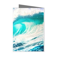 Tsunami Waves Ocean Sea Nautical Nature Water Blue Nature Mini Greeting Cards (pkg Of 8) by Jancukart