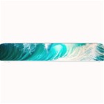 Tsunami Waves Ocean Sea Nautical Nature Water Blue Nature Small Bar Mat 24 x4  Bar Mat