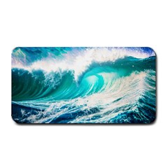 Tsunami Waves Ocean Sea Nautical Nature Water Blue Nature Medium Bar Mat by Jancukart