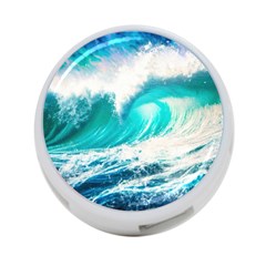 Tsunami Waves Ocean Sea Nautical Nature Water Blue Nature 4-port Usb Hub (one Side) by Jancukart