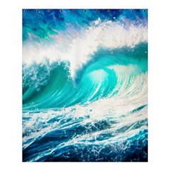 Tsunami Waves Ocean Sea Nautical Nature Water Blue Nature Shower Curtain 60  X 72  (medium)  by Jancukart