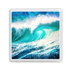 Tsunami Waves Ocean Sea Nautical Nature Water Blue Nature Memory Card Reader (square) by Jancukart