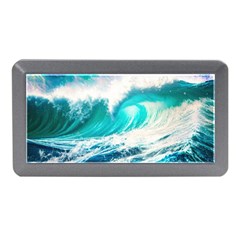 Tsunami Waves Ocean Sea Nautical Nature Water Blue Nature Memory Card Reader (mini) by Jancukart