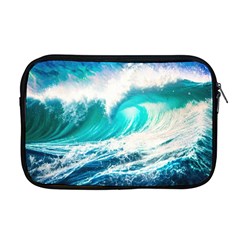 Tsunami Waves Ocean Sea Nautical Nature Water Blue Nature Apple Macbook Pro 17  Zipper Case by Jancukart