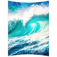 Tsunami Waves Ocean Sea Nautical Nature Water Blue Nature Back Support Cushion