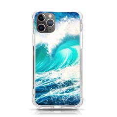 Tsunami Waves Ocean Sea Nautical Nature Water Blue Nature Iphone 11 Pro 5 8 Inch Tpu Uv Print Case by Jancukart