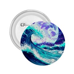 Tsunami Waves Ocean Sea Nautical Nature Water 2 25  Buttons by Jancukart