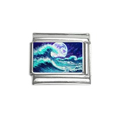 Tsunami Waves Ocean Sea Nautical Nature Water Italian Charm (9mm) by Jancukart