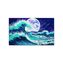 Tsunami Waves Ocean Sea Nautical Nature Water Sticker Rectangular (100 Pack)