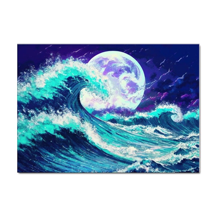 Tsunami Waves Ocean Sea Nautical Nature Water Sticker A4 (100 pack)