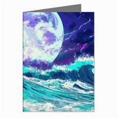 Tsunami Waves Ocean Sea Nautical Nature Water Greeting Cards (pkg Of 8)