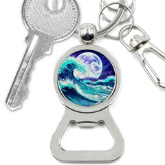 Tsunami Waves Ocean Sea Nautical Nature Water Bottle Opener Key Chain by Jancukart