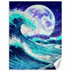 Tsunami Waves Ocean Sea Nautical Nature Water Canvas 18  X 24  by Jancukart