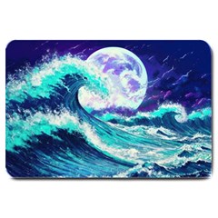 Tsunami Waves Ocean Sea Nautical Nature Water Large Doormat