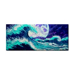 Tsunami Waves Ocean Sea Nautical Nature Water Hand Towel by Jancukart