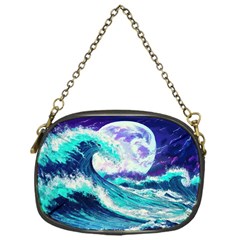 Tsunami Waves Ocean Sea Nautical Nature Water Chain Purse (one Side)