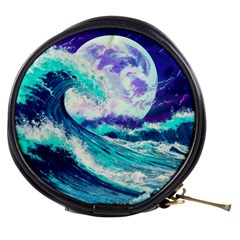 Tsunami Waves Ocean Sea Nautical Nature Water Mini Makeup Bag