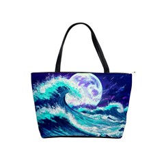 Tsunami Waves Ocean Sea Nautical Nature Water Classic Shoulder Handbag