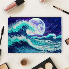 Tsunami Waves Ocean Sea Nautical Nature Water Cosmetic Bag (large)