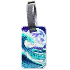 Tsunami Waves Ocean Sea Nautical Nature Water Luggage Tag (two Sides) by Jancukart