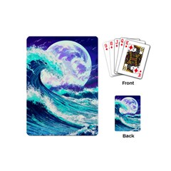 Tsunami Waves Ocean Sea Nautical Nature Water Playing Cards Single Design (mini)