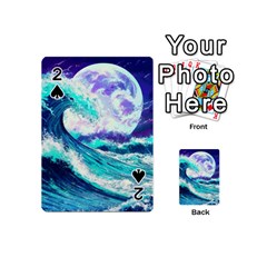 Tsunami Waves Ocean Sea Nautical Nature Water Playing Cards 54 Designs (mini)